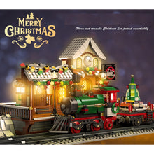 Load image into Gallery viewer, 1362PCS MOC Christmas Train Station Light Model Toy Building Block Brick Gift Kids DIY Set New Compatible Lego
