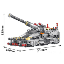 Load image into Gallery viewer, 853PCS MOC Military Schwerer Gustav Dora Cannon Tank Model Toy Building Block Brick Gift Kids DIY Set New Compatible Lego
