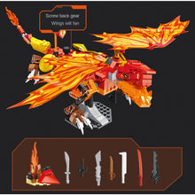 Load image into Gallery viewer, 409PCS MOC Lloyd&#39;s Legendary Fire Dragon Model Toy Building Block Brick Gift Kids DIY Set New Compatible Lego
