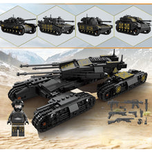 Load image into Gallery viewer, 1134PCS MOC Military 4in1 T90 Leclerc M1A2 Challenger 2 Mammoth Main Battle Tank Figure Model Toy Building Block Brick Gift Kids DIY Set New Compatible Lego
