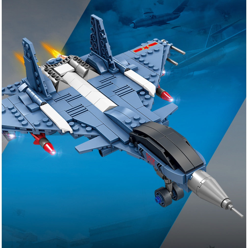 304PCS MOC Military J-15 Flying Shark Flanker D Air Fighter Figure Model Toy Building Block Brick Gift Kids DIY Set New Compatible Lego