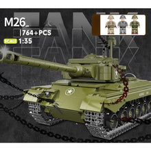 Load image into Gallery viewer, 764PCS MOC Military M26 Pershing Heavy Tank Figure Model Toy Building Block Brick Gift Kids DIY Set New 1:35 Compatible Lego
