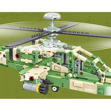 Load image into Gallery viewer, 610PCS MOC Military AH-64 Apache Helicopter Gunships Model Toy Building Block Brick Gift Kids DIY Set New Compatible Lego
