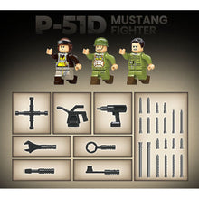 Load image into Gallery viewer, 580PCS MOC Military P-51D Mustang Air Fighter Aircraft Figure Model Toy Building Block Brick Gift Kids DIY Set New Compatible Lego
