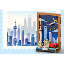 Load image into Gallery viewer, 509PCS MOC City Shanghai China Picture Wall Frame Decorate Model Toy Building Block Brick Gift Kids DIY Set New Display Compatible Lego

