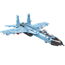 Load image into Gallery viewer, 707PCS MOC Military  Sukhoi Su-35 Super Flanker Air Fighter Aircraft Model Toy Building Block Brick Gift Kids DIY Set New Compatible Lego
