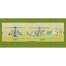 Load image into Gallery viewer, 610PCS MOC Military AH-64 Apache Helicopter Gunships Model Toy Building Block Brick Gift Kids DIY Set New Compatible Lego

