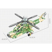 Load image into Gallery viewer, 610PCS MOC Military AH-64 Apache Helicopter Gunships Model Toy Building Block Brick Gift Kids DIY Set New Compatible Lego
