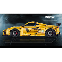 Load image into Gallery viewer, 3788PCS MOC Large Technic Speed Static Yellow Corvette C8 Super Racing Sports Car Model Toy Building Block Brick Gift Kids DIY Set New 1:8 Compatible Lego
