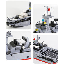 Load image into Gallery viewer, 376PCS MOC Military  Type 052D Destroyer Ship Model Toy Building Block Brick Gift Kids DIY Set New Compatible Lego
