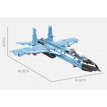 Load image into Gallery viewer, 707PCS MOC Military  Sukhoi Su-35 Super Flanker Air Fighter Aircraft Model Toy Building Block Brick Gift Kids DIY Set New Compatible Lego
