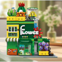 Load image into Gallery viewer, 2647PCS MOC City Street Scene Flower Potted Plant Shop House Model Toy Building Block Brick Gift Kids DIY Set New Light Compatible Lego
