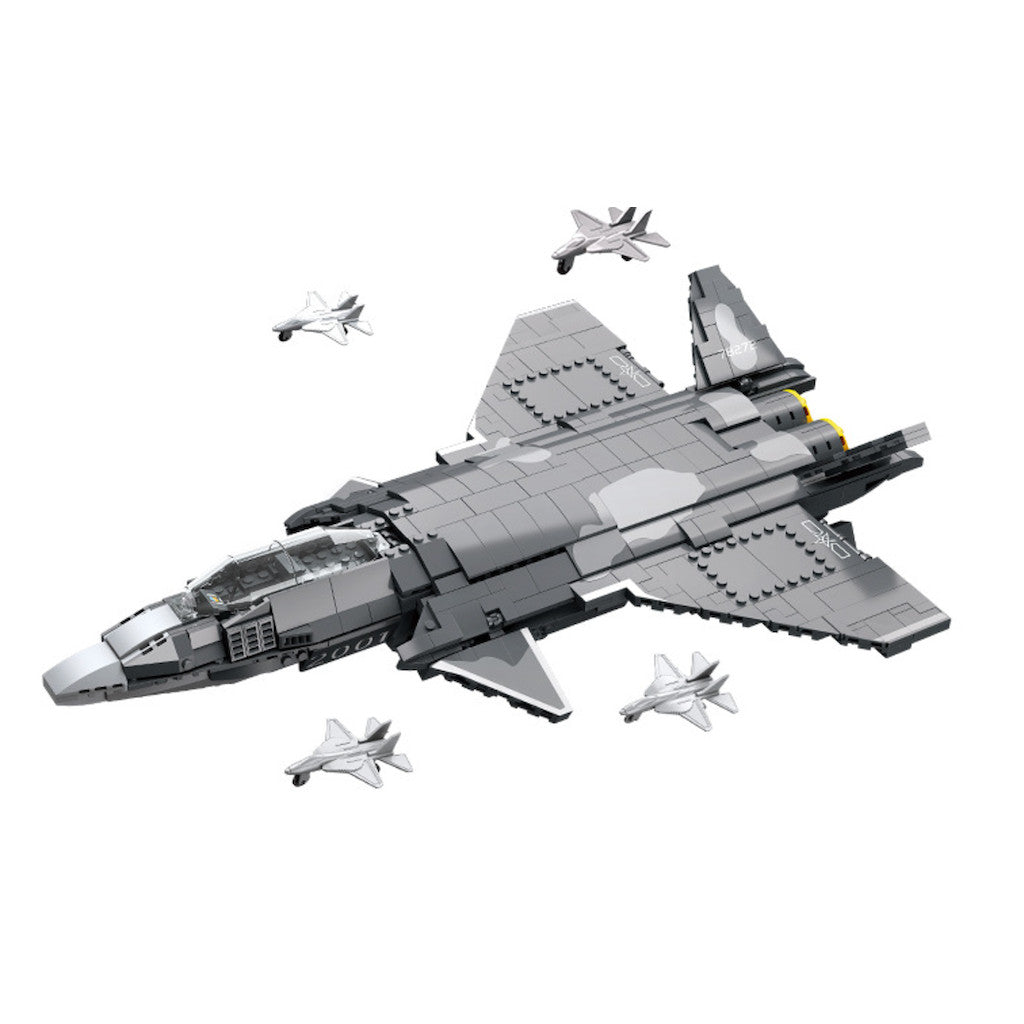1365PCS MOC Military  Chengdu J-20 Fire Fang Stealth Air Fighter Aircraft Model Toy Building Block Brick Gift Kids DIY Set New Compatible Lego