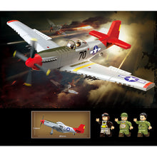 Load image into Gallery viewer, 580PCS MOC Military P-51D Mustang Air Fighter Aircraft Figure Model Toy Building Block Brick Gift Kids DIY Set New Compatible Lego
