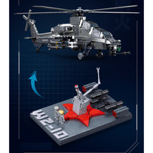 Load image into Gallery viewer, 914PCS MOC Military WZ-10S Helicopter Figure Stand Model Toy Building Block Brick Gift Kids DIY Set New Compatible Lego
