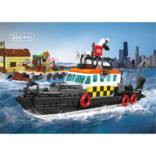 Load image into Gallery viewer, 364PCS MOC British Multi Funtional Rescue Boat Ship Model Toy Building Block Brick Gift Kids DIY Set New
