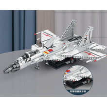 Load image into Gallery viewer, 1999PCS MOC Military J-15 Flying Shark Flanker-D Air Fighter Airplane Model Toy Building Block Brick Gift Kids DIY Set New Compatible Lego
