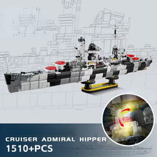 Load image into Gallery viewer, 1510PCS Military Admiral Hipper Class Cruiser Model Toy Building Block Brick Gift Kids DIY Set New Compatible Lego

