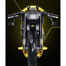 Load image into Gallery viewer, 554PCS MOC Technic Speed Yellow V-ROD Custom Motorcycle Motor Bike Model Toy Building Block Brick Gift Kids DIY Set New 1:8 Compatible Lego
