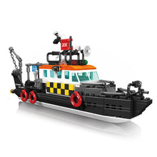 Load image into Gallery viewer, 364PCS MOC British Multi Funtional Rescue Boat Ship Model Toy Building Block Brick Gift Kids DIY Set New
