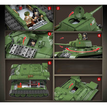 Load image into Gallery viewer, 1013PCS Military T34/76 1940 Medium Tank Figure Model Toy Building Block Brick Gift Kids DIY Set New Compatible Lego
