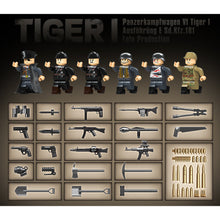 Load image into Gallery viewer, 1361PCS Military Tiger I Panzerkampfwagen SD.KFZ.181 Tank Figure Model Toy Building Block Brick Gift Kids DIY Set New Compatible Lego
