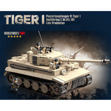 Load image into Gallery viewer, 1361PCS Military Tiger I Panzerkampfwagen SD.KFZ.181 Tank Figure Model Toy Building Block Brick Gift Kids DIY Set New Compatible Lego
