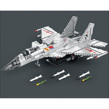 Load image into Gallery viewer, 1999PCS MOC Military J-15 Flying Shark Flanker-D Air Fighter Airplane Model Toy Building Block Brick Gift Kids DIY Set New Compatible Lego
