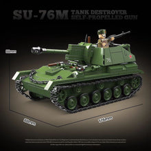 Load image into Gallery viewer, 769PCS MOC Military SU-76M Tank Destroyer Self-Propelled Figure Model Toy Building Block Brick Gift Kids DIY Set New Compatible Lego

