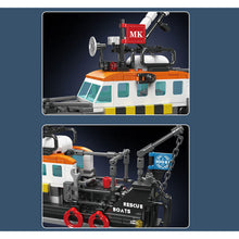 Load image into Gallery viewer, 364PCS MOC British Multi Funtional Rescue Boat Ship Model Toy Building Block Brick Gift Kids DIY Set New
