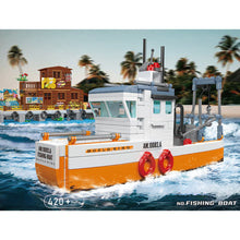 Load image into Gallery viewer, 420PCS MOC Fishing Boat Ship Model Toy Building Block Brick Gift Kids DIY Set New
