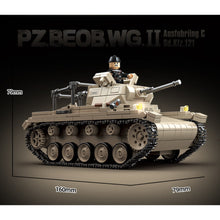 Load image into Gallery viewer, 658PCS Military PZ.BEOB.WG.II Sd.Kfz.121 Panzer Tank Figure Model Toy Building Block Brick Gift Kids DIY Set New Compatible Lego
