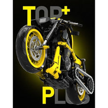 Load image into Gallery viewer, 554PCS MOC Technic Speed Yellow V-ROD Custom Motorcycle Motor Bike Model Toy Building Block Brick Gift Kids DIY Set New 1:8 Compatible Lego
