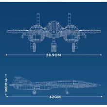 Load image into Gallery viewer, 2071PCS Military Large SR-72 Lockheed Martin Darkstar Reconnaissance Aircraft Model Toy Building Block Brick Gift Kids DIY Set New Display Compatible Lego
