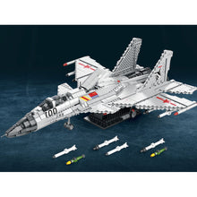 Load image into Gallery viewer, 1999PCS MOC Military J-15 Flying Shark Flanker-D Air Fighter Airplane Model Toy Building Block Brick Gift Kids DIY Set New Compatible Lego
