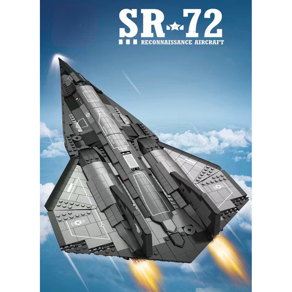 2071PCS Military Large SR-72 Lockheed Martin Darkstar Reconnaissance Aircraft Model Toy Building Block Brick Gift Kids DIY Set New Display Compatible Lego