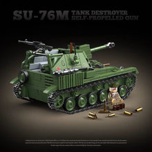 Load image into Gallery viewer, 769PCS MOC Military SU-76M Tank Destroyer Self-Propelled Figure Model Toy Building Block Brick Gift Kids DIY Set New Compatible Lego

