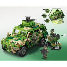 Load image into Gallery viewer, 644PCS Military Border Wheeled Patrol Vehicle Figure Model Toy Building Block Brick Gift Kids DIY Set New Compatible Lego
