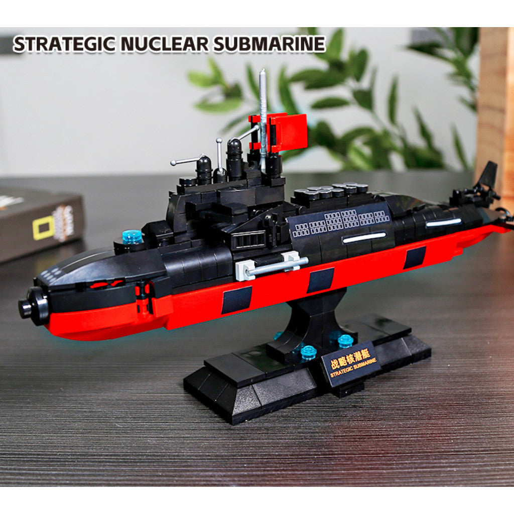 389PCS Military Strategic Nuclear Submarine Model Toy Building Block Brick Gift Kids DIY Set New Compatible Lego