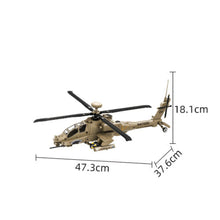 Load image into Gallery viewer, 255PCS Military AH-64 Apache Helicopter Gunships Model Toy Building Block Brick Gift Kids DIY Set New Compatible Lego
