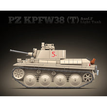 Load image into Gallery viewer, 730PCS Military PZ KPFW 38T Ausf.f Light Tank Figure Model Toy Building Block Brick Gift Kids DIY Set New Compatible Lego
