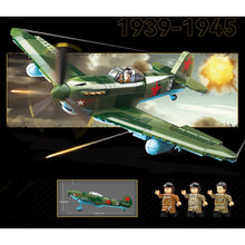 Load image into Gallery viewer, 627PCS Military YAK-1B YAKOVLEV Air Fighter Airplane Aircraft Figure Model Toy Building Block Brick Gift Kids DIY Set New Compatible Lego
