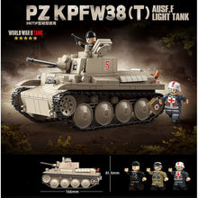 Load image into Gallery viewer, 730PCS Military PZ KPFW 38T Ausf.f Light Tank Figure Model Toy Building Block Brick Gift Kids DIY Set New Compatible Lego
