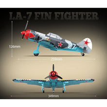Load image into Gallery viewer, 638PCS Military LA-7 FIN Air Fighter Airplane Aircraft Figure Model Toy Building Block Brick Gift Kids DIY Set New Compatible Lego
