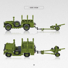 Load image into Gallery viewer, 313PCS MOC Military M3 37mm Dodge Beep WC52 Jeep Model Toy Building Block Brick Gift Kids DIY Set New 1:35 Compatible Lego

