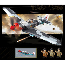 Load image into Gallery viewer, 638PCS Military LA-7 FIN Air Fighter Airplane Aircraft Figure Model Toy Building Block Brick Gift Kids DIY Set New Compatible Lego
