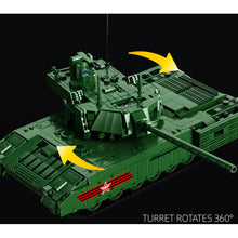 Load image into Gallery viewer, 2326PCS Military Static Large T-14 Armata Main Battle Tank Model Toy Building Block Brick Gift Kids DIY Set New Compatible Lego
