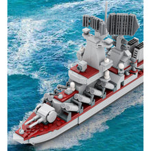 Load image into Gallery viewer, 396PCS Military Russian Cruiser Varyag Destroyer Ship Model Toy Building Block Brick Gift Kids DIY Set New Compatible Lego
