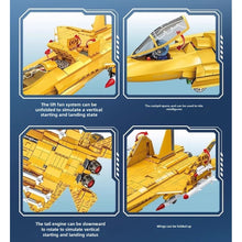 Load image into Gallery viewer, 660PCS Military Gold J-35 Shipboard Aircraft Air Fighter Figure Model Toy Building Block Brick Gift Kids DIY Set New Compatible Lego
