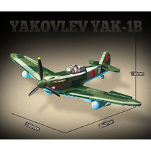 Load image into Gallery viewer, 627PCS Military YAK-1B YAKOVLEV Air Fighter Airplane Aircraft Figure Model Toy Building Block Brick Gift Kids DIY Set New Compatible Lego

